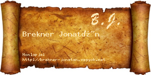 Brekner Jonatán névjegykártya